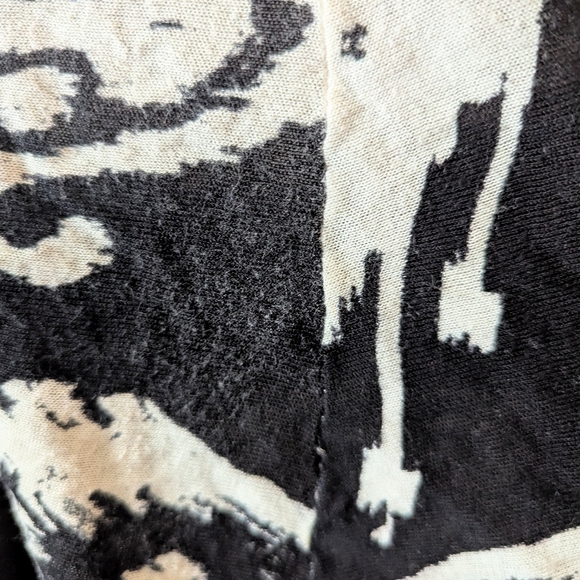 Allsaints Ara Ikat Black Cream Sweater Jumper Abstract Oversized Sharkbite VTG 8 - Picture 6 of 12